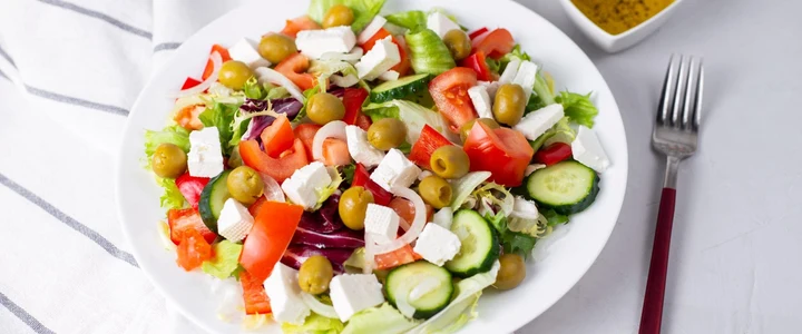 Mediterranean-style salad from the VJ’s dine-in menu
